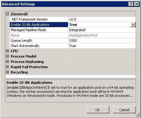 32-bit application pool