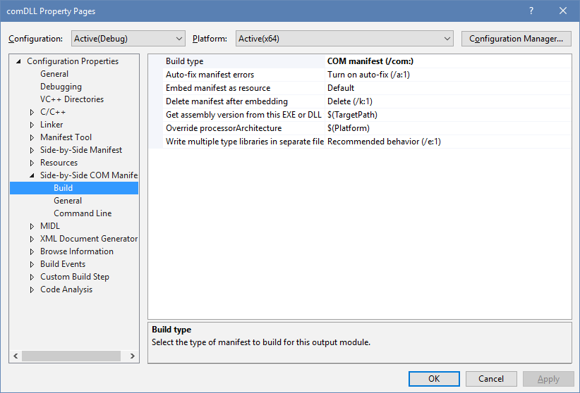 project context menu